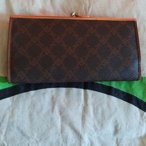 Bally's checkbook leather wallet